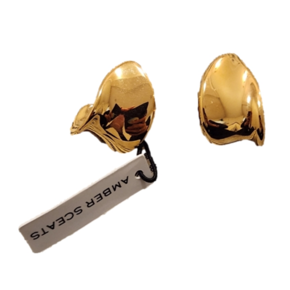 NWT 24k gold plated Amber Sceats Earrings - Picture 2 of 6